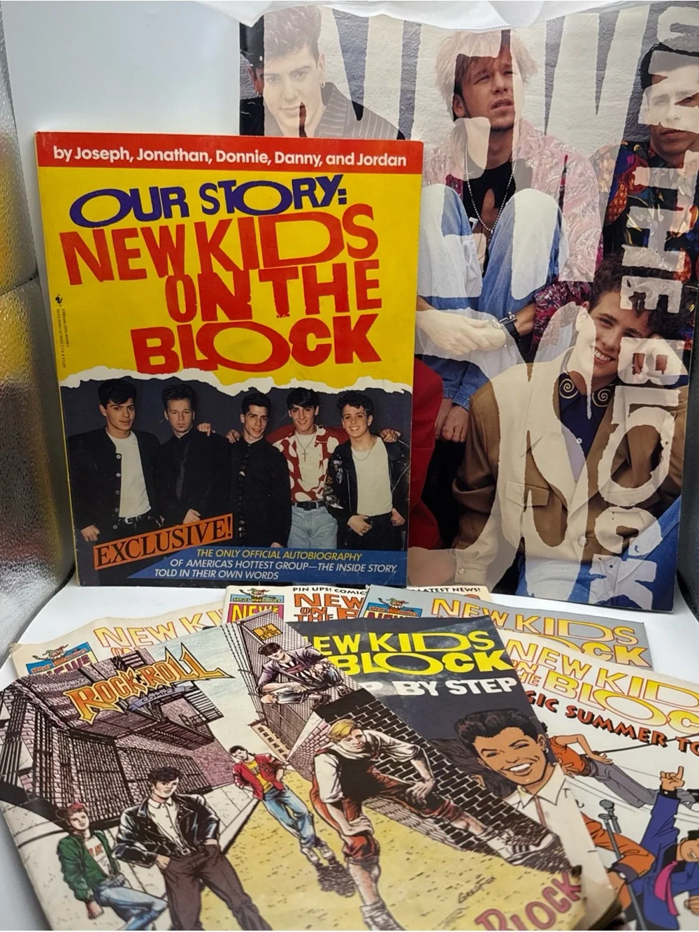 New Kids on the Block (NKOTB) Book and Comic Book Collectible Set of 8 Ephemera